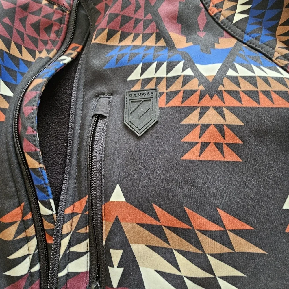 Rank 45 Mens Ski Jacket Aztec/southwestern‎ Pattern, Size Large, Waterproof